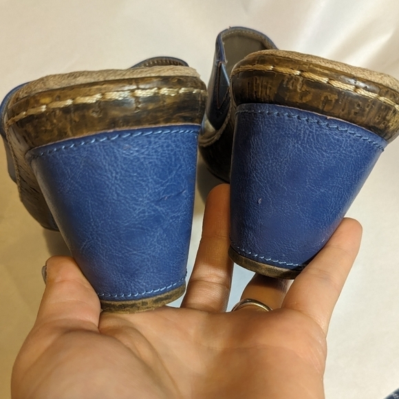 Naturalizer blue "Hurry" wedge sandals - Picture 4 of 10